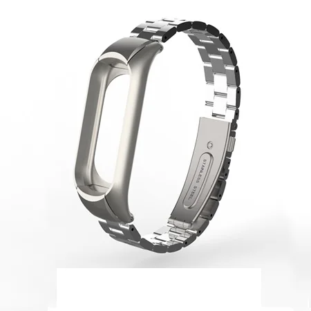 Classical Silver Mi Band 4 металлический ремешок из нержавеющей стали для Mi Band 3 4 ремешок совместимый браслет Miband 3 4 браслеты Pulseira Miband3 Miband4 - Цвет: Classical Silver