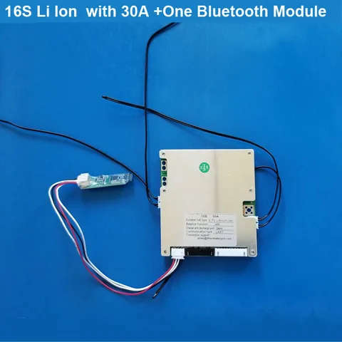 16S 60V литий-ионное умное bms или 48V Lifepo4 батарея плата bluetooth с коммуникационная плата интерфейса uart с 30A для 50A ток