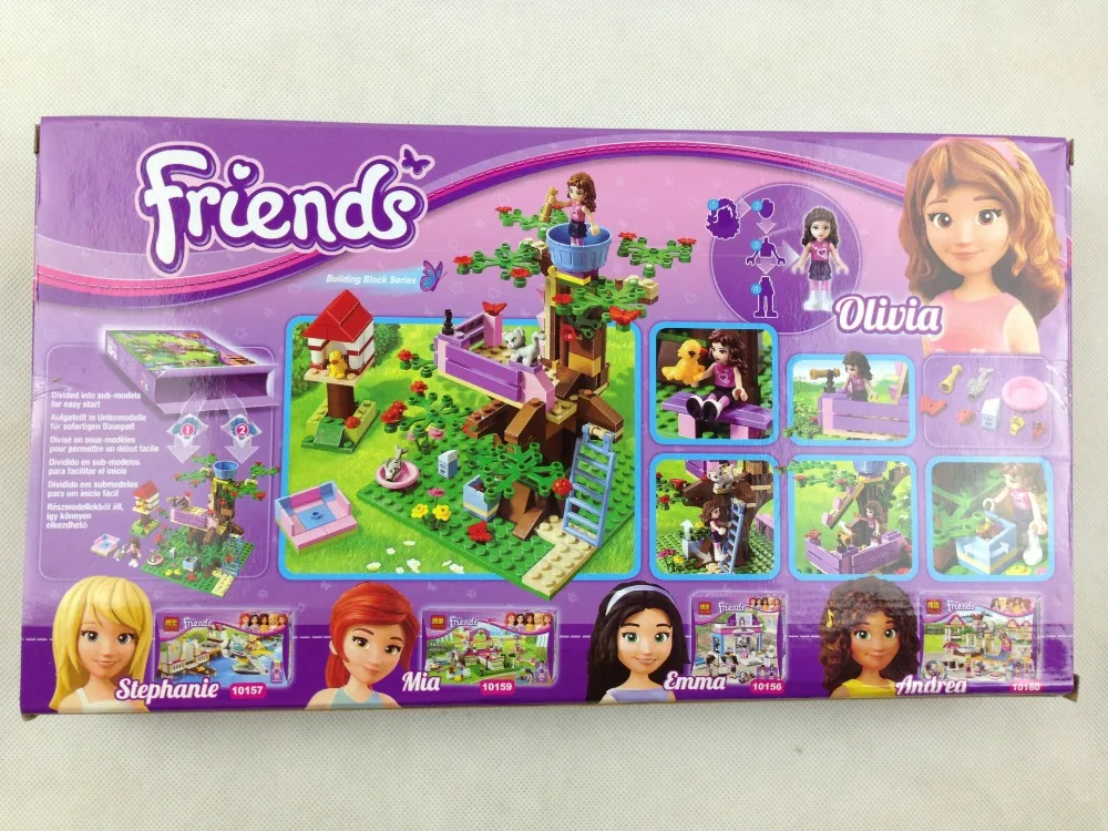 Amigos Serie 10158 Olivia Girls Arbol Casa Rompecabezas Ensamblar juguetes de bloques Construccion Bloques Muchacha |