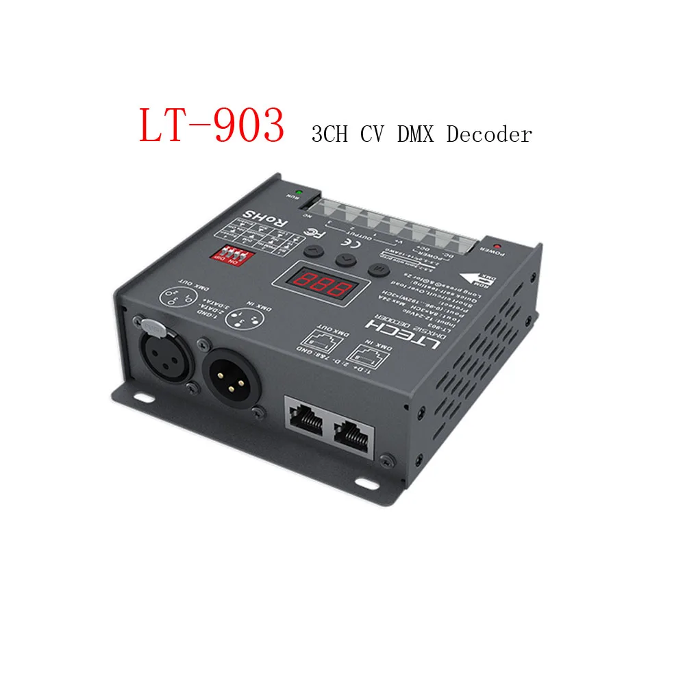 LTECH LT 903 3CH CV DMX декодер входное напряжение 12 24Vdc|Контролеры RGB| |
