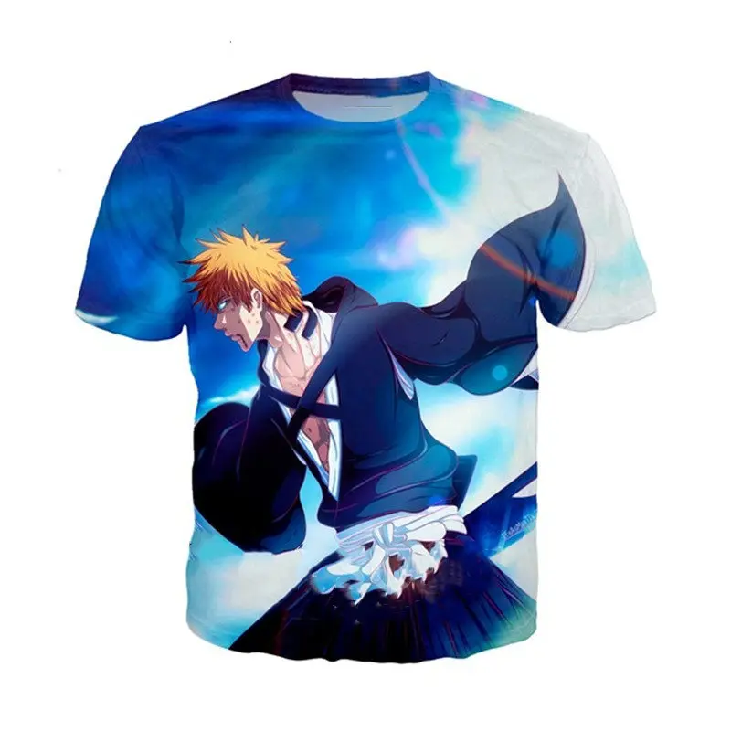 Liumaohua/брендовая летняя новая модная Толстовка Футболка с 3D принтом Аниме Bleach топ
