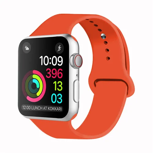 Orange Ремешок для часов apple Watch 5 4 3 band - Цвет ремешка: Orange
