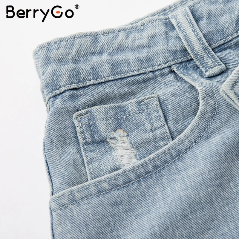 BerryGo Асимметричная джинсовая юбка, женские юбки, летняя уличная короткая мини-юбка, Женская Однотонная юбка на пуговицах с высокой талией, женские юбки