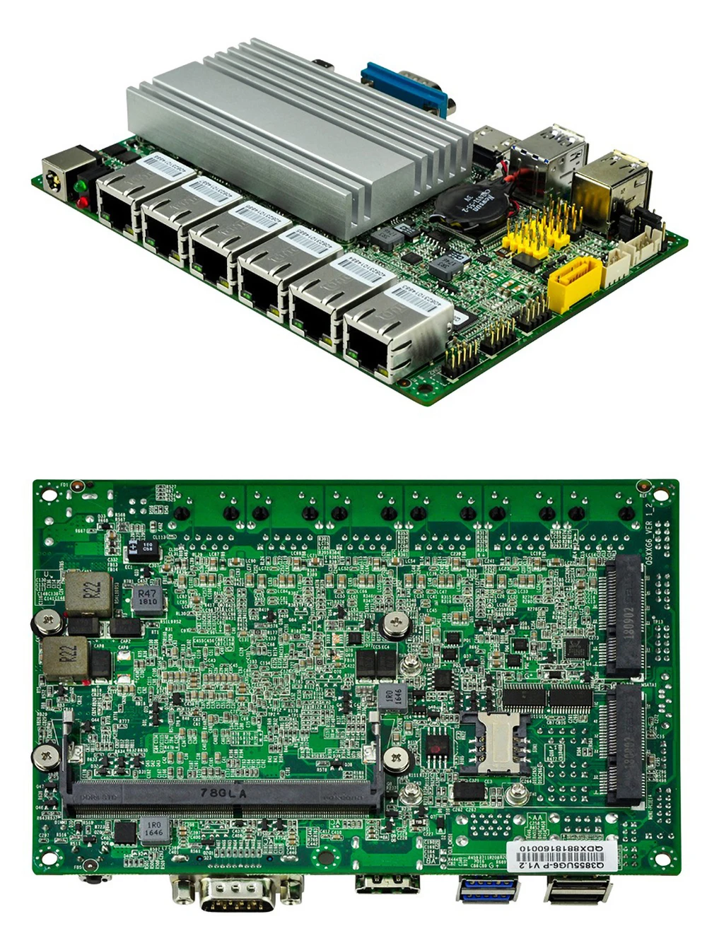 Мини-ПК AES-NI Intel Celeron Core 6 Gigabit NIC маршрутизатор брандмауэр поддержка Linux Безвентиляторный мини настольный компьютер K510G6