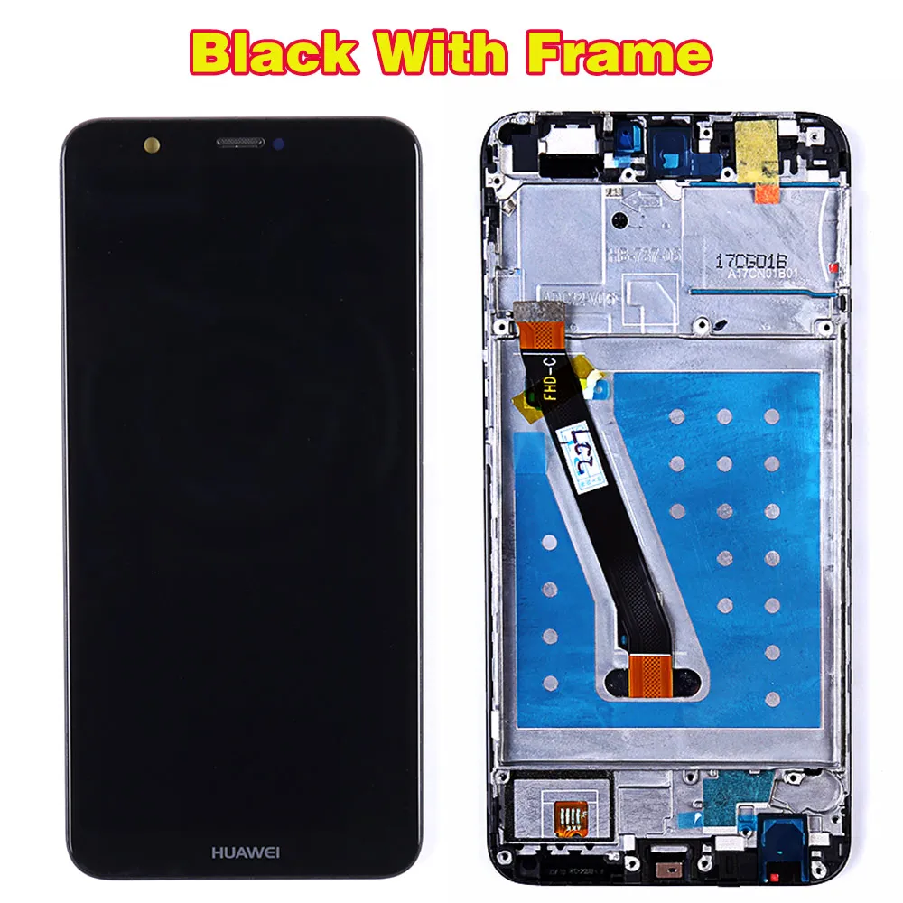 Black with Frame ЖК-дисплей huawei для huawei P Smart, 5,65 дюймов, сенсорный экран для huawei Enjoy 7 S, дигитайзер в сборе 2160*1080, рамка, Бесплатные инструменты - Цвет: Black with Frame