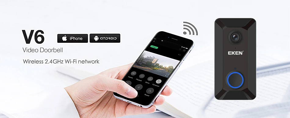 Умный IP видеосвязь Wi-Fi видео дверной телефон дверной звонок Беспроводная камера Wi-Fi для дверного звонка для квартиры ИК-сигнализация беспроводная камера безопасности