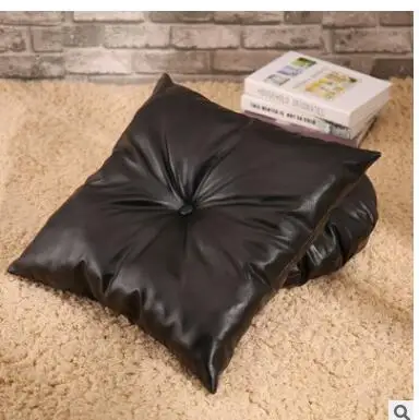 

simple retro black PU imitation leather back cushion sofa chair waist pillow office throw lumbar pillow
