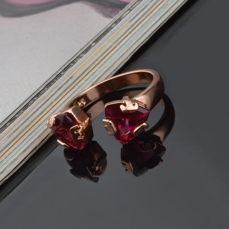OMHXZJ Wholesale Personality Fashion OL Woman Girl Party Gift Open AAA Zircon 925 Sterling Silver 18KT Rose Gold Ring RN210 | Украшения и