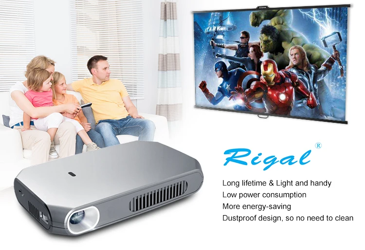 Портативный мини проектор с затвором Android Wi Fi Bluetooth светодиодный Pico Pocket HD 3D DLP LINK| |