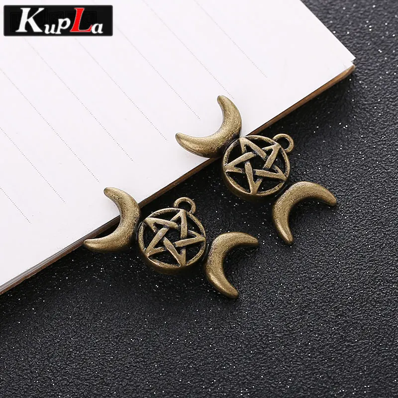 Vintage Metal Pentagram Charms Accessories Classic Handmade Fashion DIY Pendnats for Jewelry Making 30pieces/lot | Украшения и