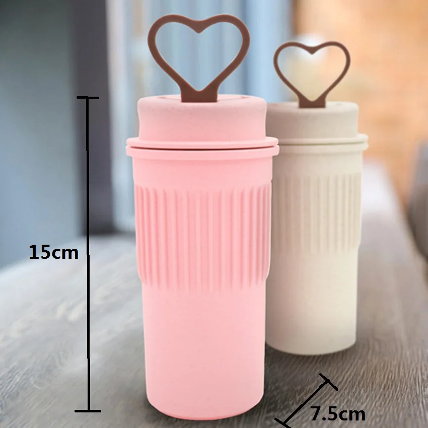 Натуральная соломенная пластиковая бутылка для воды кружка кофе и чая 350 мл