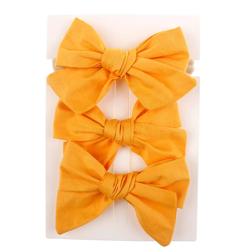 

3Pcs Kids Solid Headband Girls Baby Elastic Bowknot Accessories Hairband Beautiful Mini Bowknot Headwear For Baby Girls 30MY01