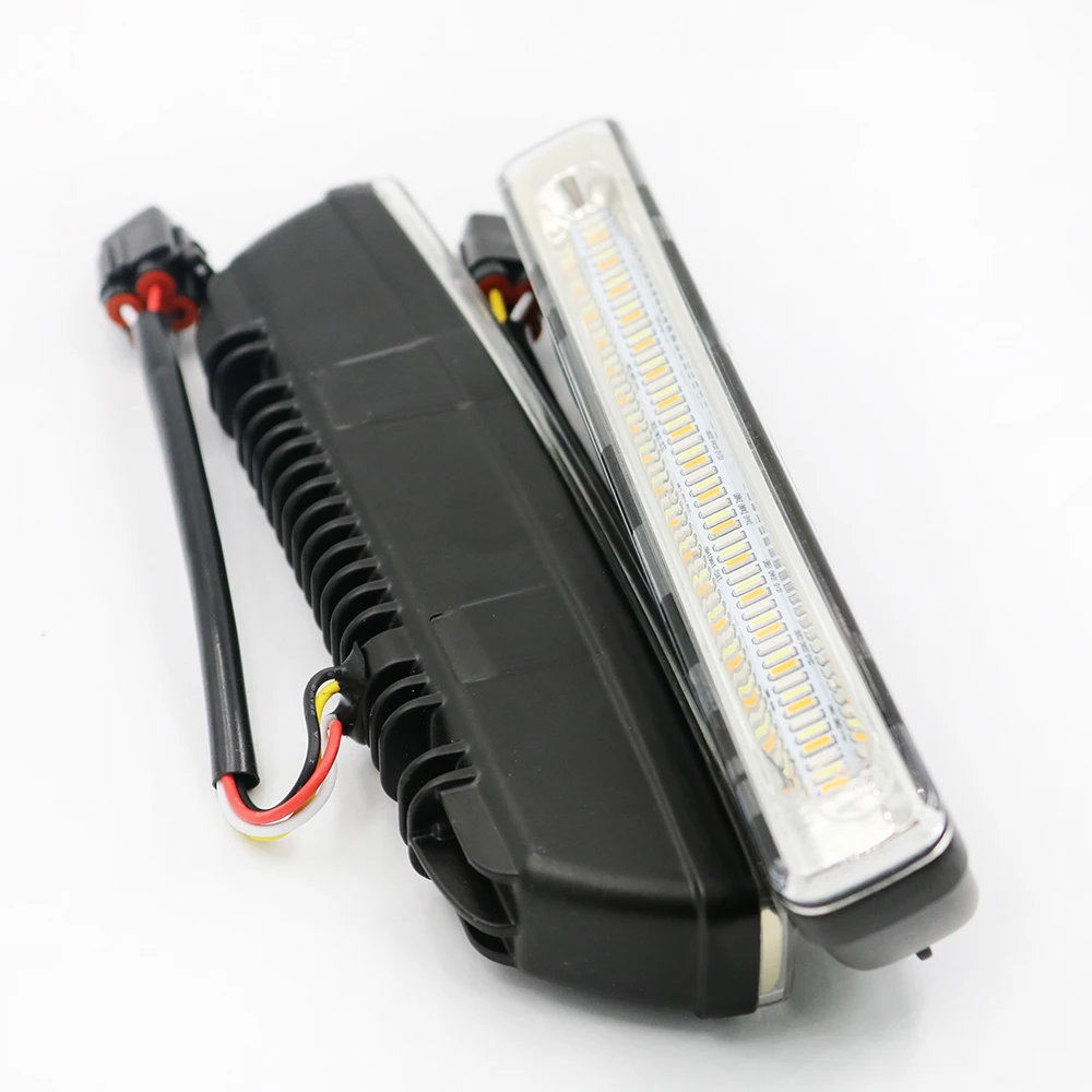 

YSY 1 комплект светодиодный 54SMD 4014 дневные ходовые огни светильник Водонепроницаемый DRL вождения авто внешний светильник белого и синего цвета желтый сигнал поворота