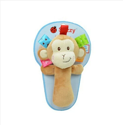 Плюшевая погремушка для младенцев игрушка-Зверюшка развивающий музыкальный