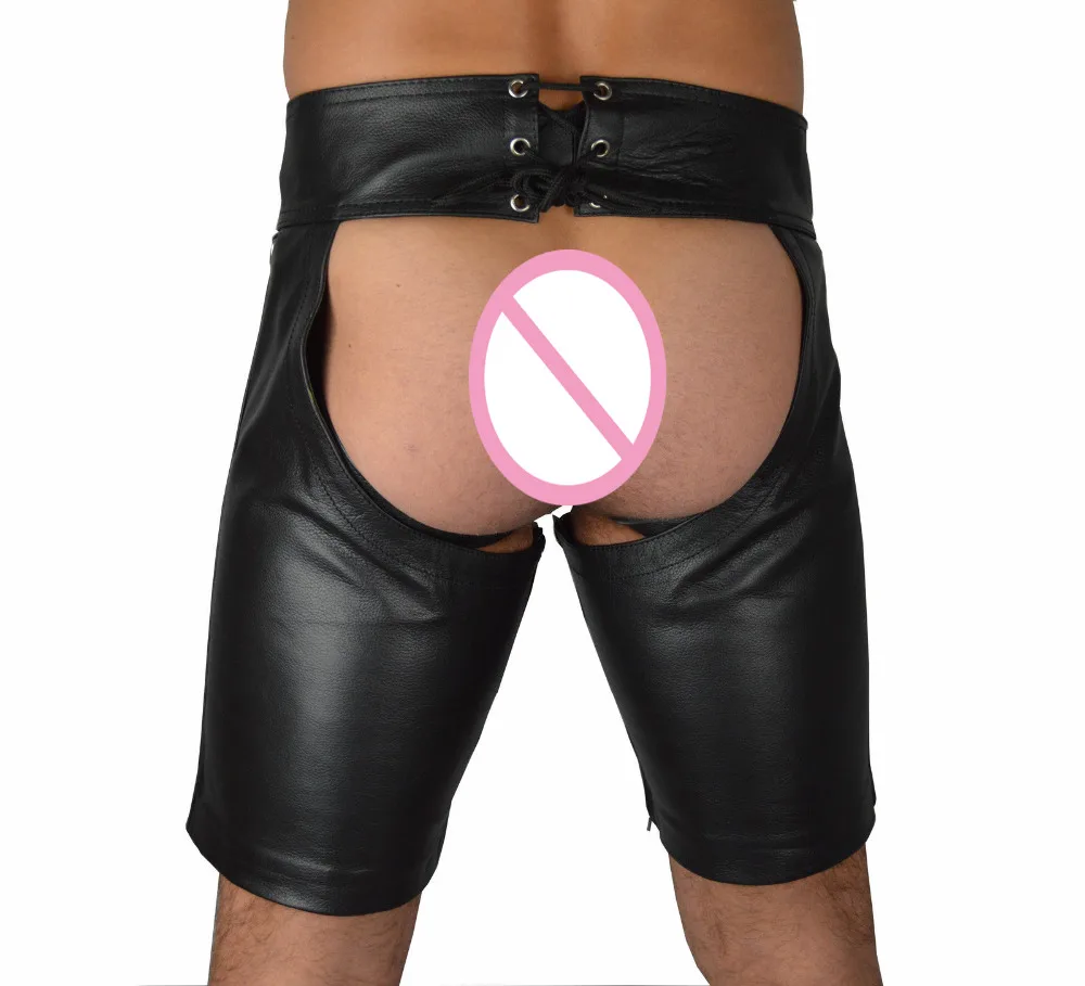 Плюс размер S XXL мужские сексуальные плотная искусственная кожа шорты для мужчин