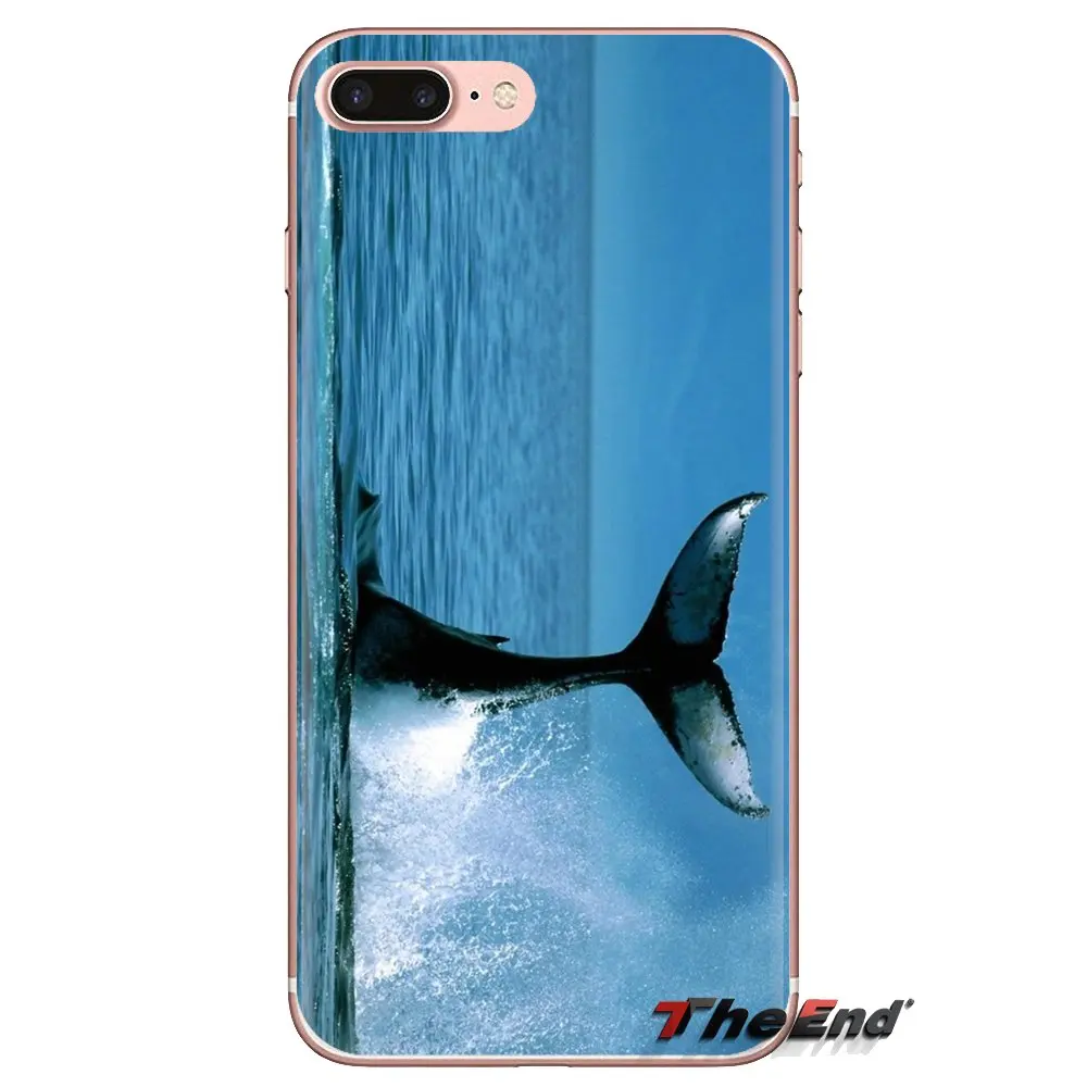 For iPod Touch Apple iPhone 4 4S 5 5S SE 5C 6 6S 7 8 X XR XS Plus MAX Whale Marine life Cool Soft Transparent Shell Covers |