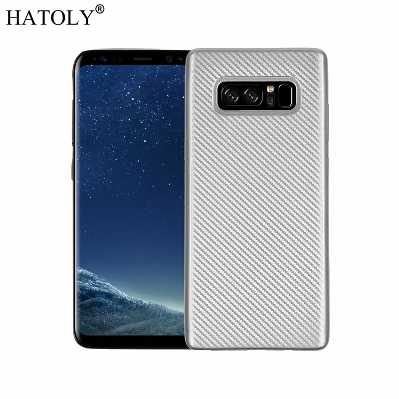 Чехол HATOLY для samsung Galaxy S10 Plus Ультратонкий Мягкий ТПУ/углеродное волокно задняя