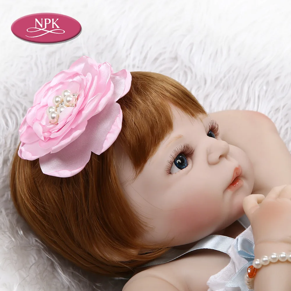 NPK 57 см кукла Bebe Reborn полностью силиконовая Baby Реалистичная Boneca Menina Игрушки для