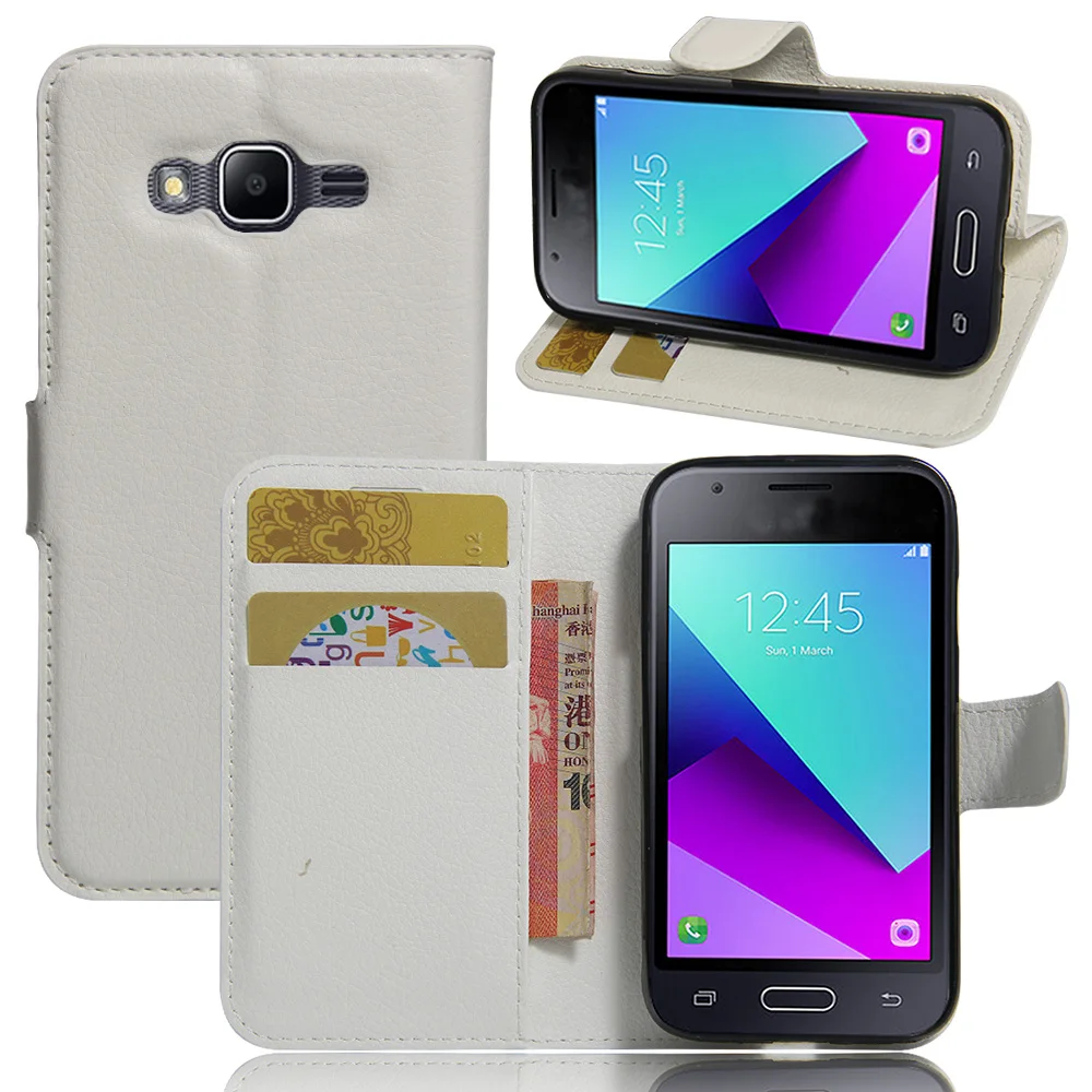 Чехол из искусственной кожи с откидной крышкой для Samsung Galaxy J1 Mini Prime SM J106 стильный