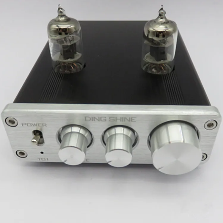 DC12V Hi-Fi 6J1 ламповый предусилитель клапан Аудио двойной бас усилитель нижних частот, NE5532 звук серебристый/черный