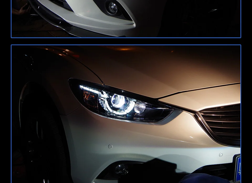 АКД Автомобиль Стайлинг фара для Mazda 6 фара дизайн Mazda 6 atenсветодио дный ZA LED DRL H7 D2H Hid вариант Ангел глаз би ксенон луч
