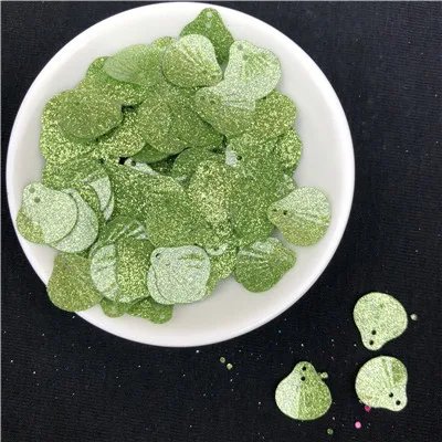 Light Green 200 шт./упак. 13 мм с блестками в виде ракушки Форма ПВХ свободные тесьма с пайетками для шитья украшение выводов на свадьбу, DIY аксессуары - Цвет: Light Green