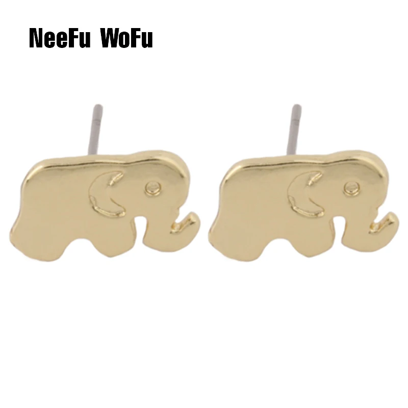 NeeFu серьги &quotWoFu&quot металлические брендовые для женщин слон большие Brinco Ear Oorbellen