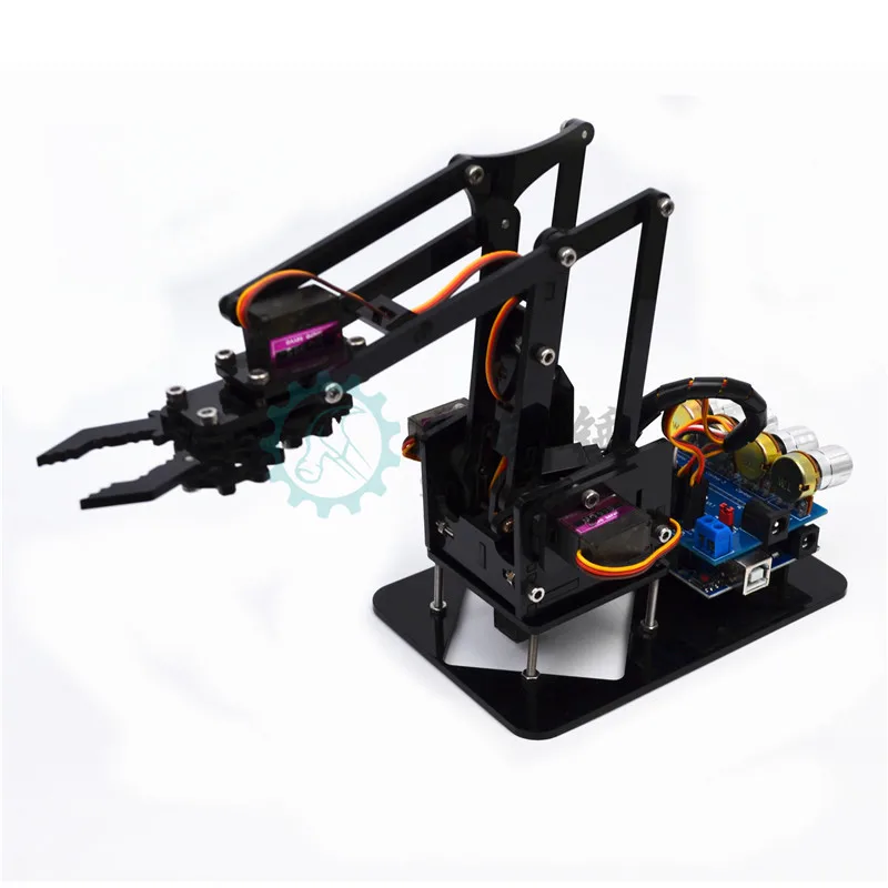 Абсолютно DIY акриловый робот рука робот коготь arduino набор 4DOF игрушки механический захват манипулятор DIY для детей подарок