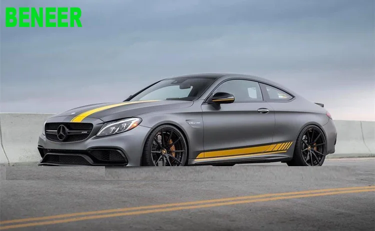 2 шт. KK автомобильный боковой корпус Стикеры для Mercedes Benz AMG C63 CLA GLE A45 АР Стекло