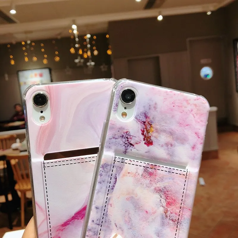 Держатель для карт чехол iPhone 6 6s мягкие силиконовые чехлы 7 8 Plus 5S se XS MAX XR Capa Funda |