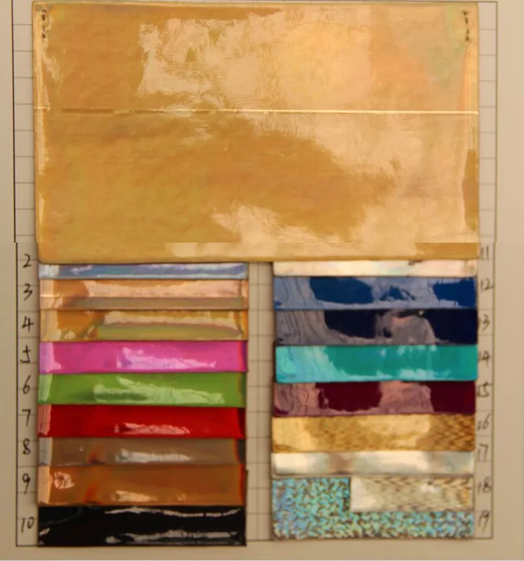 Лазерное зеркальное голографическое искусственная кожа/Лазерная кожа/ткань