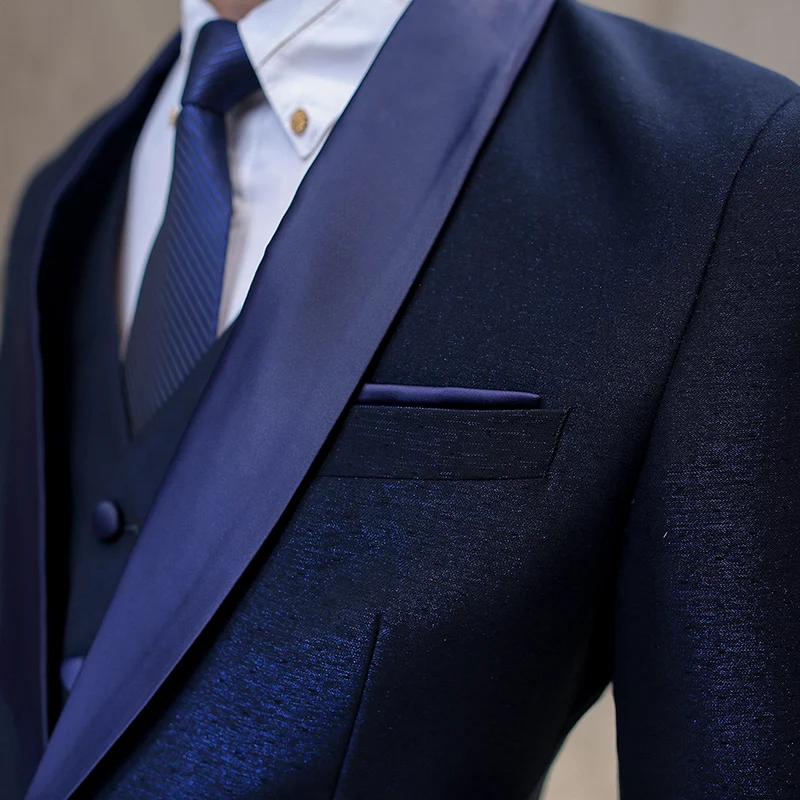 Фиолетовый Пром костюм Mariage Homme темно фиолетовый Смокинги для женихов Для мужчин