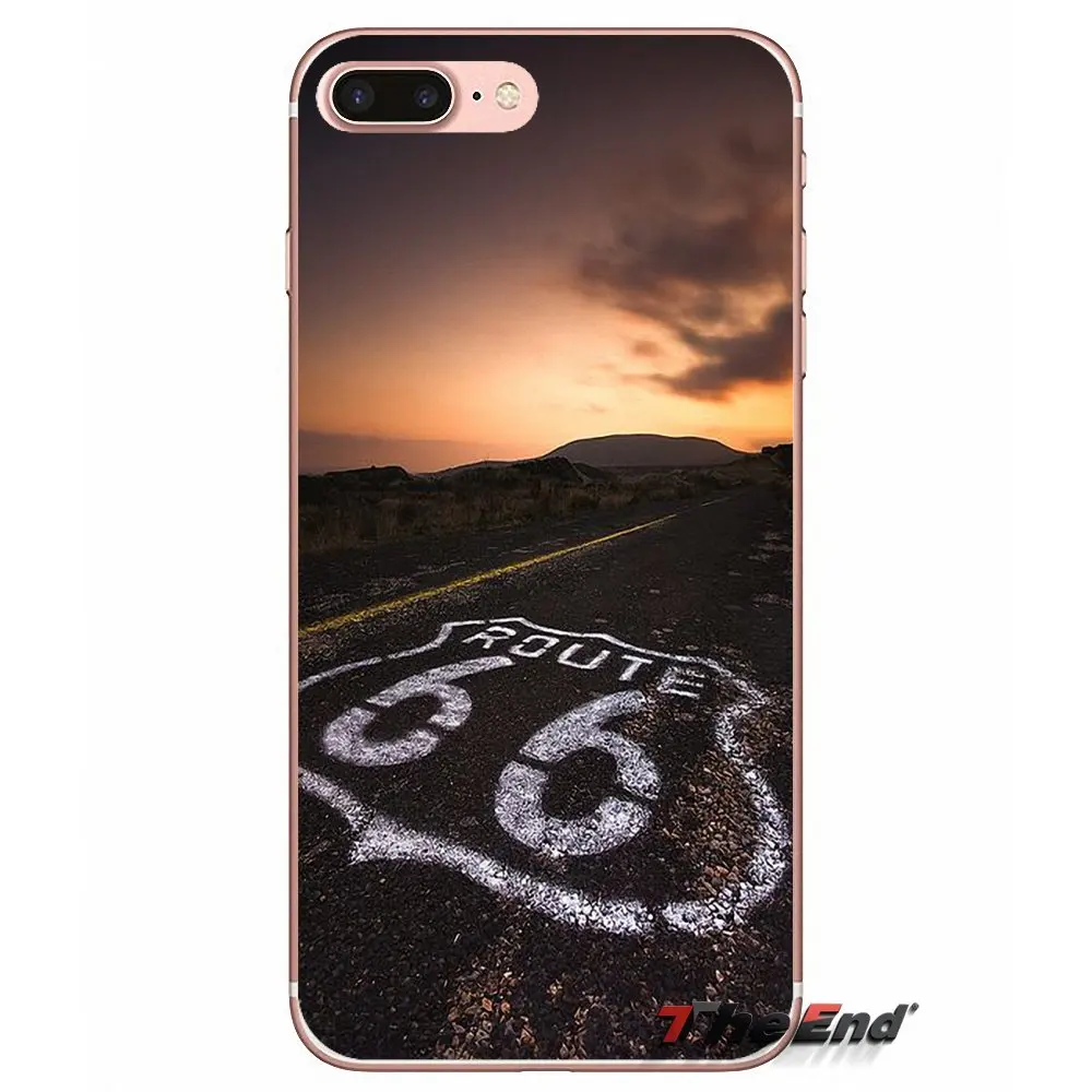 Шоссе 66 США чехол для автомобильного мотоцикла iPhone X 4 4S 5 5S 5C SE 6 6S 7 8 Plus Samsung Galaxy J1 J3 J5