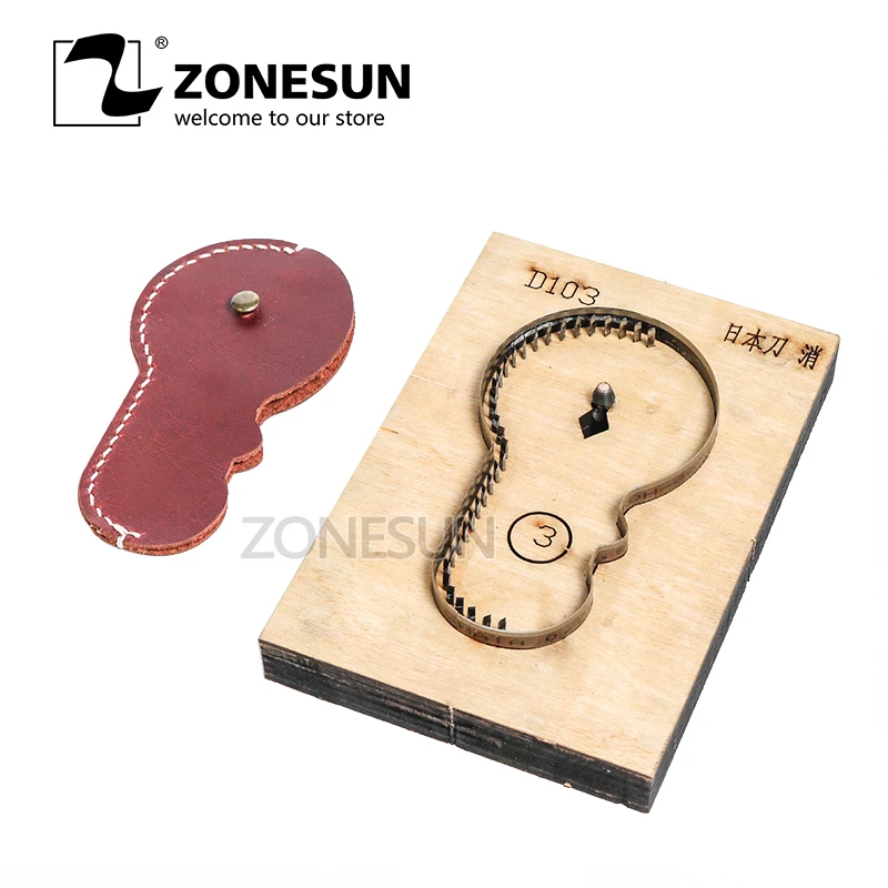 ZONESUN D103 заказной кожаный режущий штамп DIY брелок деревянный шаблонный нож