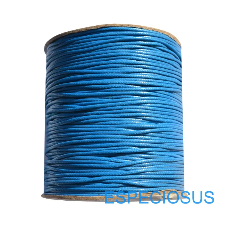 blue 10 м нейлоновый шнур, пряжа веревки, шнур макраме, браслет, плетеная веревка, сделай сам, ожерелье, бисероплетение, Вощеная Веревка, нить 20 цветов - Цвет: blue