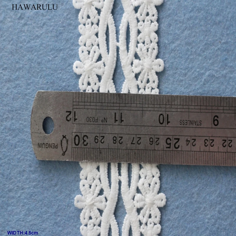 

HAWARULU 2yard 4.5cm DIY Fashion Lace barcode water soluble milk silk lace curtains lace accessories home furnishing lace