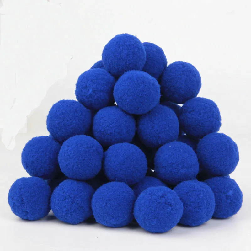 28 blue 30 г(30 шт.) помпон 30 мм смешанный разноцветный DIY мягкие шарики-Помпоны для украшения дома свадьбы для шитья на ткани аксессуары - Цвет: 28 blue