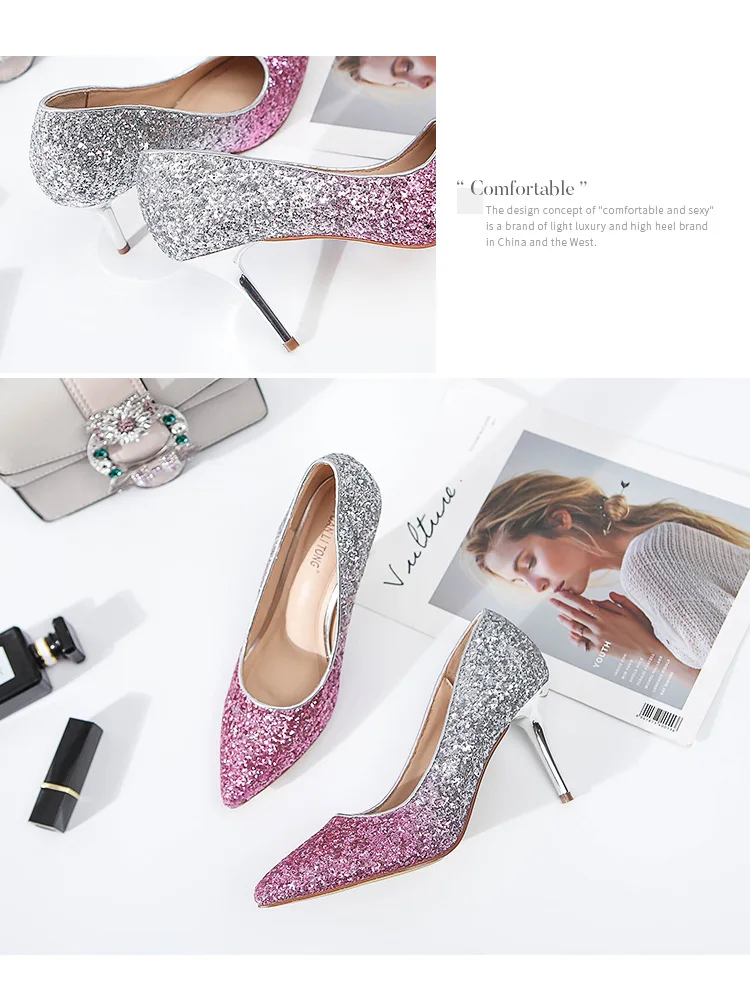 Женские туфли лодочки на высоком каблуке со стразами размеры 36 40 2018|Женские