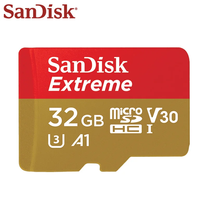 100% оригинальная карта памяти SanDisk 32 ГБ высокоскоростная 100 Стандартная Micro SD U3 A1 4K