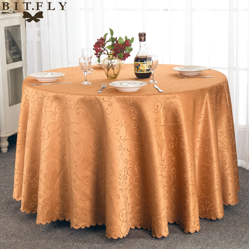 Жаккардовая круглая скатерть покрытие скатерти белый/розовый/золотой/слоновая