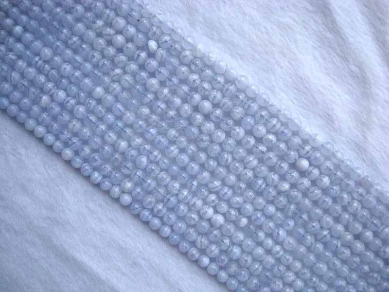 Натуральный синий кружево Агат Круглые свободные бусины для самостоятельного