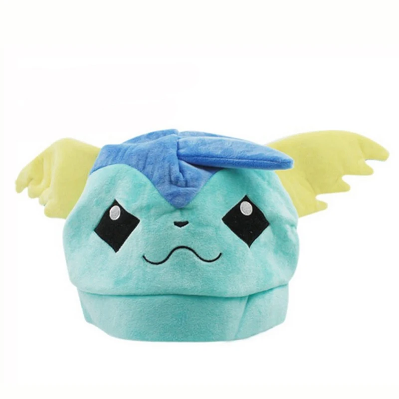 Vaporeon Новая 9 видов стилей для косплея Sylveon Umbreon Eevee Espeon Jolteon Vaporeon Flareon Glaceon Leafeon плюшевая шапка-GYQQ - Цвет: Vaporeon