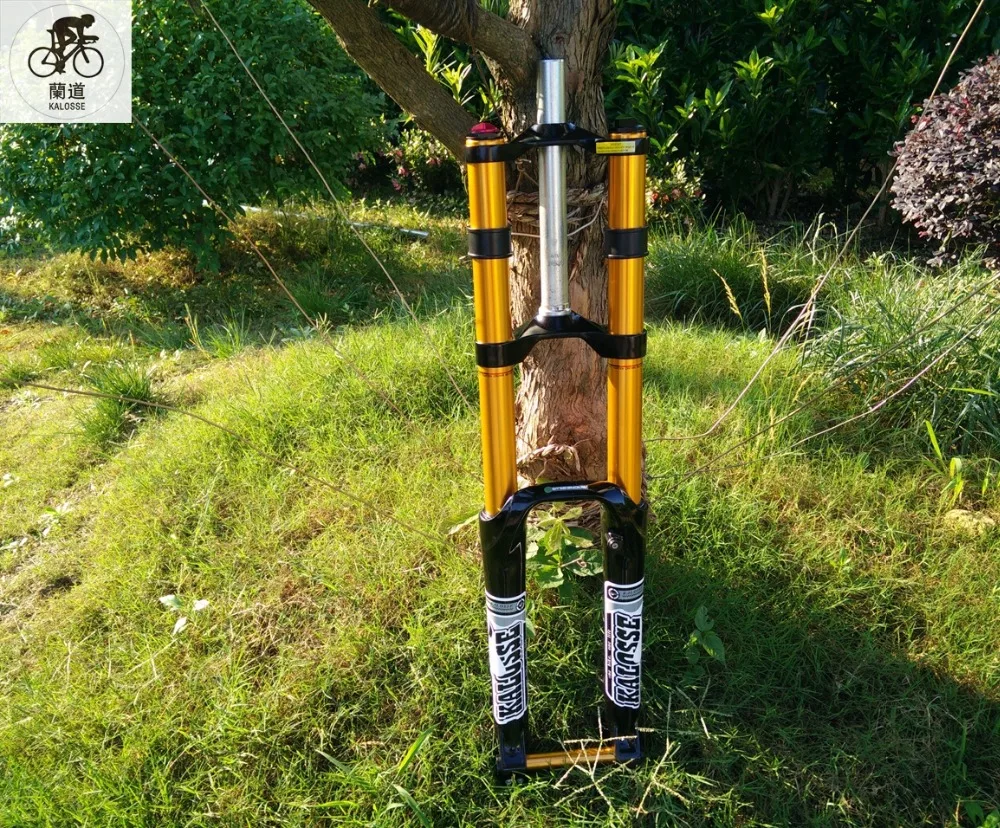 Kalosse MTB Передняя вилка для спуска на гору 28,6 мм Запчасти для горного велосипеда масляные Пружинные вилки Велосипедная вилка для путешествий 190 мм 26er