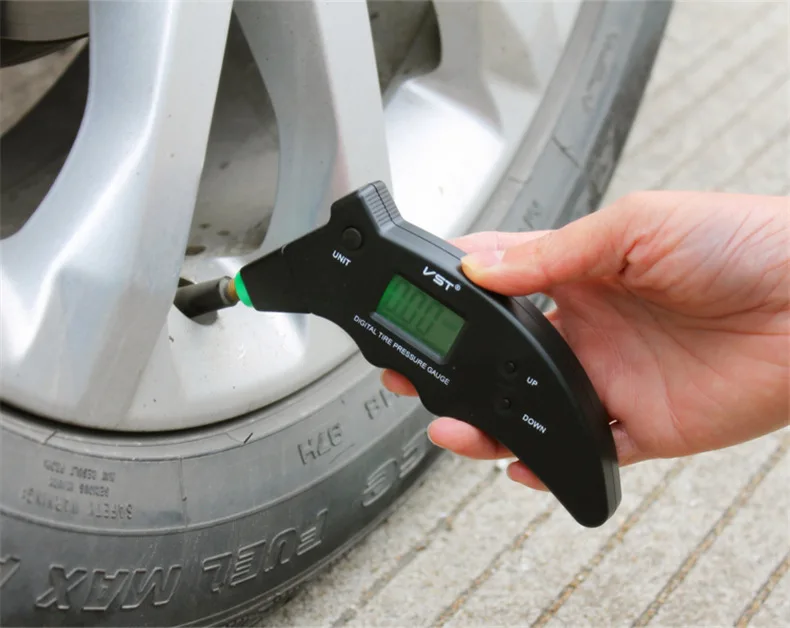 Цифровой манометр в шинах 3 150PSI Прецизионная электронная подсветка ЖК дисплей
