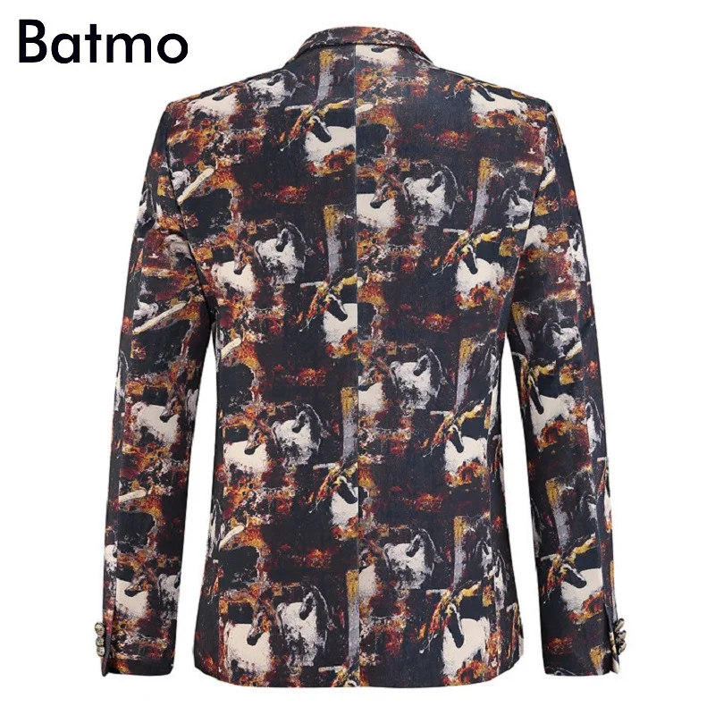 Batmo 2017 new arrival high quality printed casual blazer men men's suits plus-size M-3XL | Мужская одежда