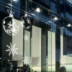 

Lighting Christmas snow ball wall decals stickers window stickers glass Christmas ornament