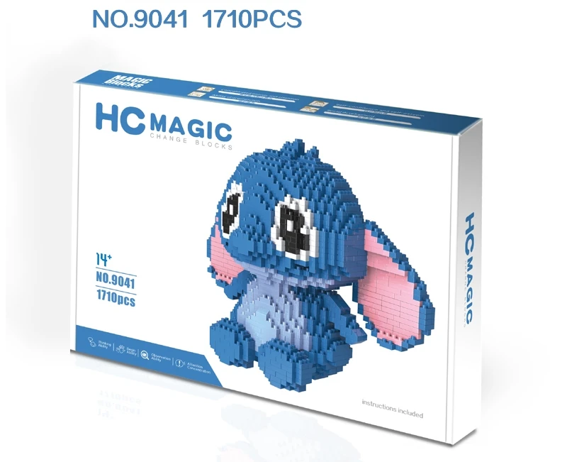 HC Конструкторы "Magic" Большие размеры kawaii аниме стежка Пластик строительные блоки игрушки Brinquedos Для детей Рождественский подарок для девочек, подарок на день Святого Валентина