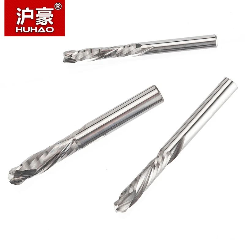 HUHAO 1pc Imported Material Two-flute Composite Milling Cutter Woodworking PVC MDF Clamp Board Straight | Инструменты