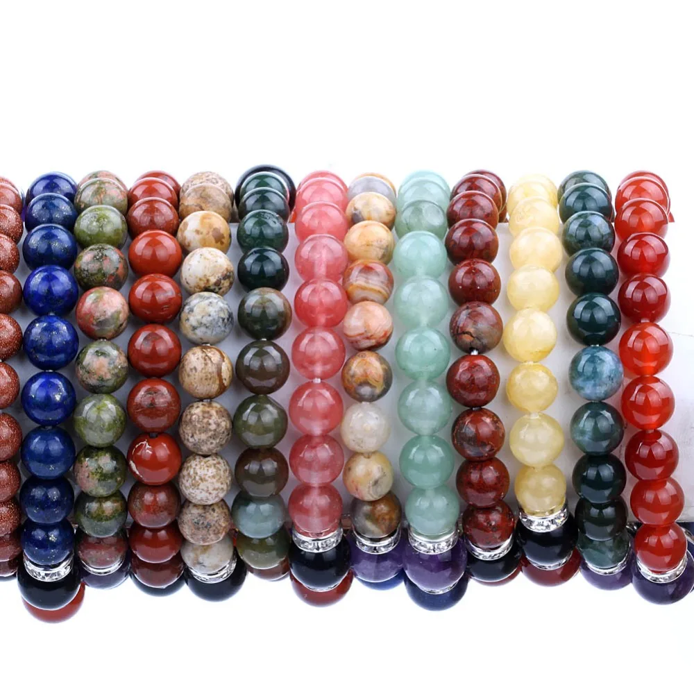 Кристаллический эластичный растягивающийся из бисера чакра драгоценный камень