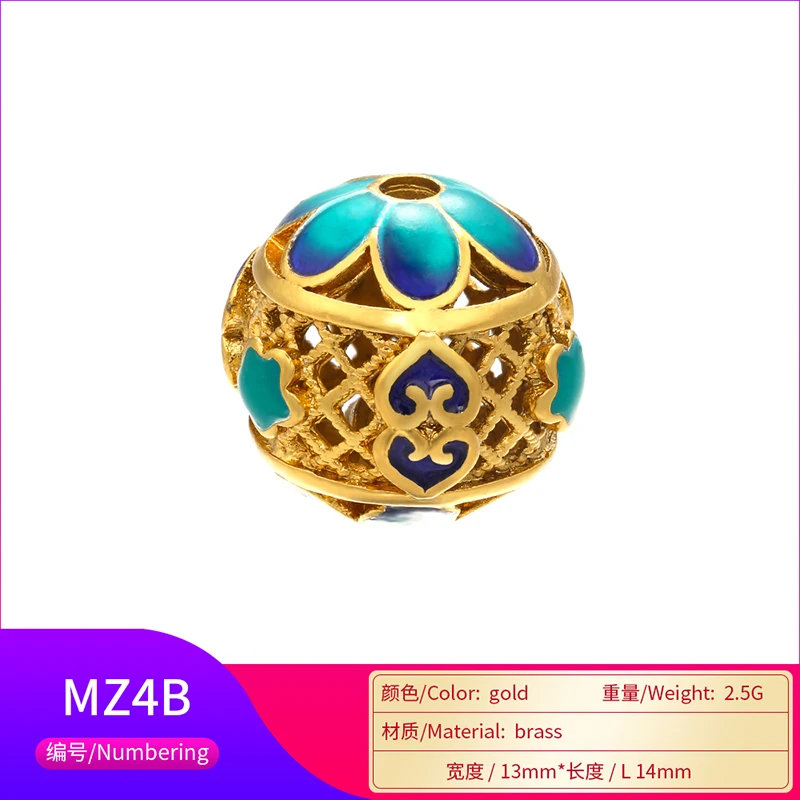 ZHUKOU 13x14 мм изысканный винтажный медные бусины разделители для браслета и